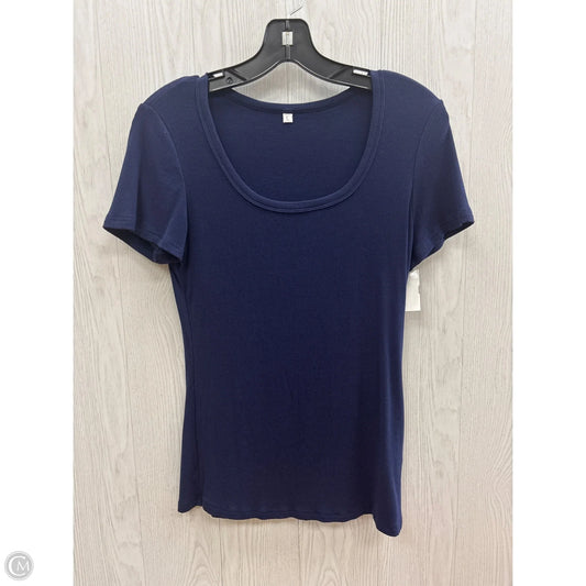 Top Short Sleeve By Clothes Mentor In Navy, Size: L