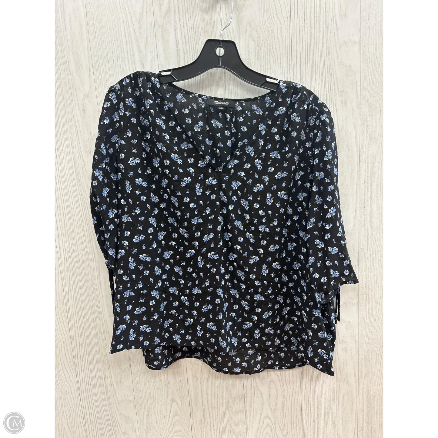 Top Short Sleeve By Madewell In Floral Print, Size: L