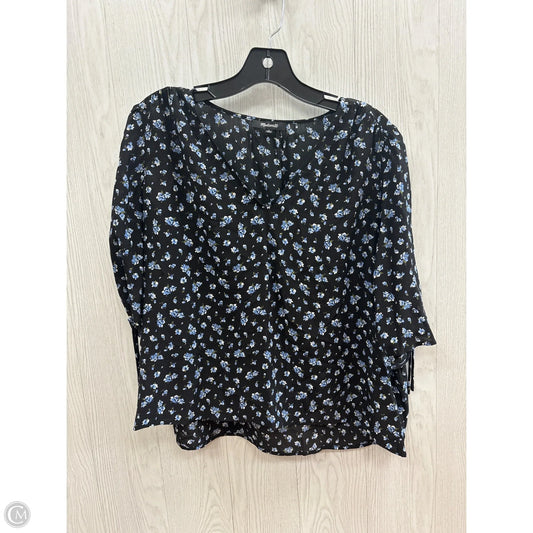 Top Short Sleeve By Madewell In Floral Print, Size: L