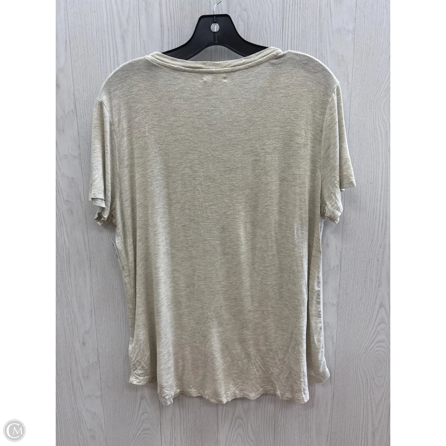 Top Short Sleeve By Maurices In Beige, Size: L