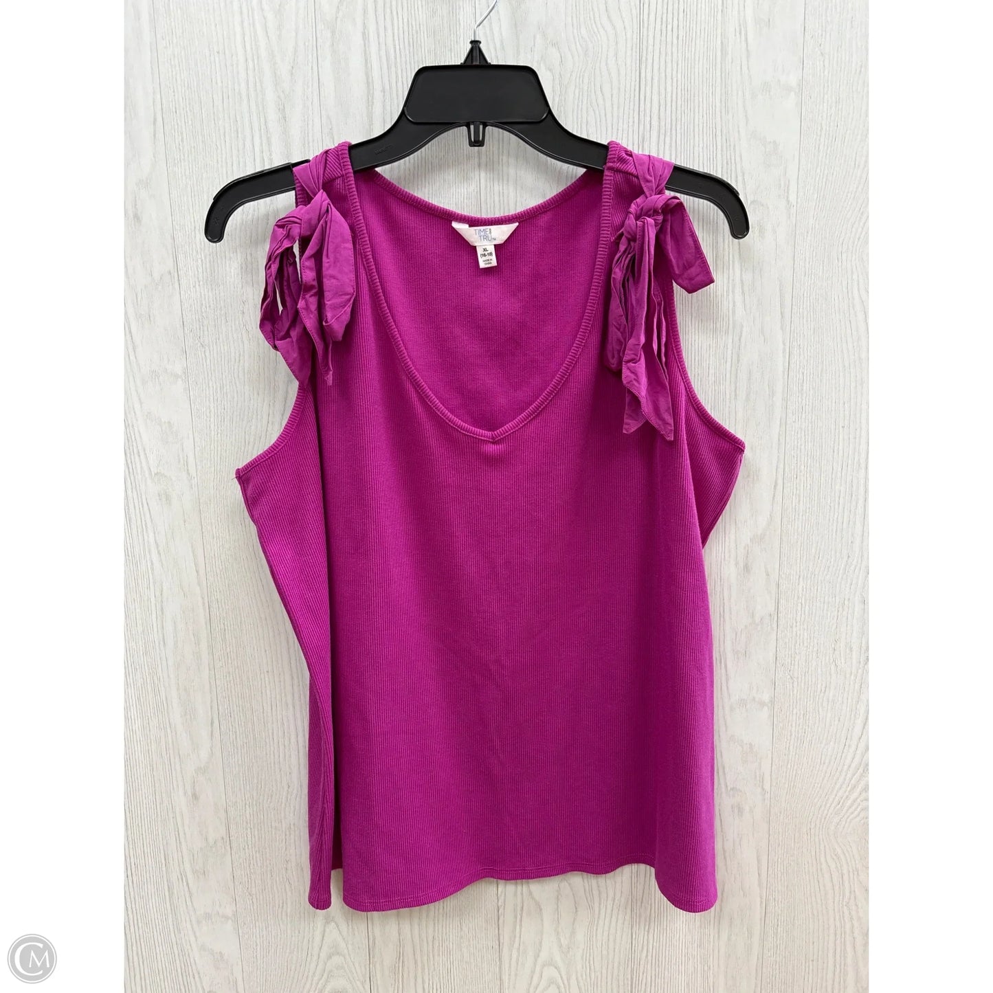 Top Sleeveless By Time And Tru In Purple, Size: Xl