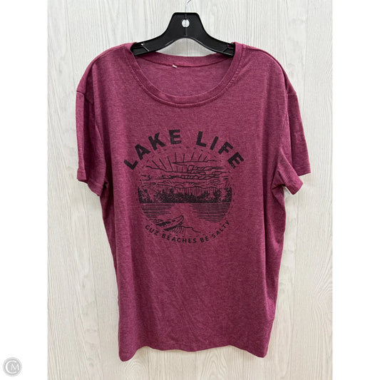 Top Short Sleeve By Clothes Mentor In Purple, Size: Xl