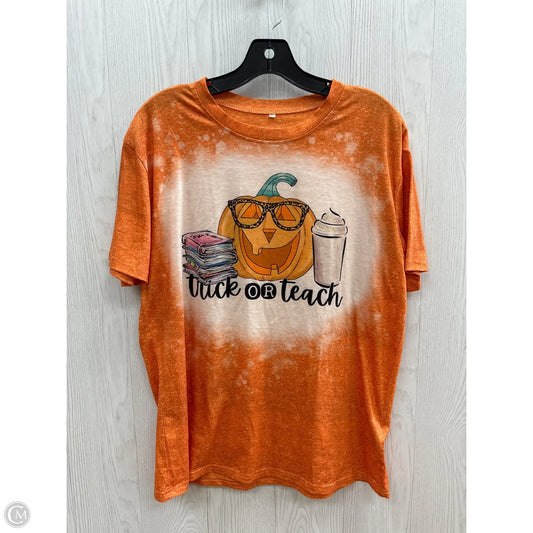 Top Short Sleeve By Clothes Mentor In Orange, Size: Xl