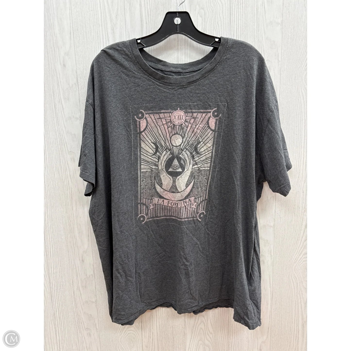 Top Short Sleeve By Torrid In Grey, Size: 1x