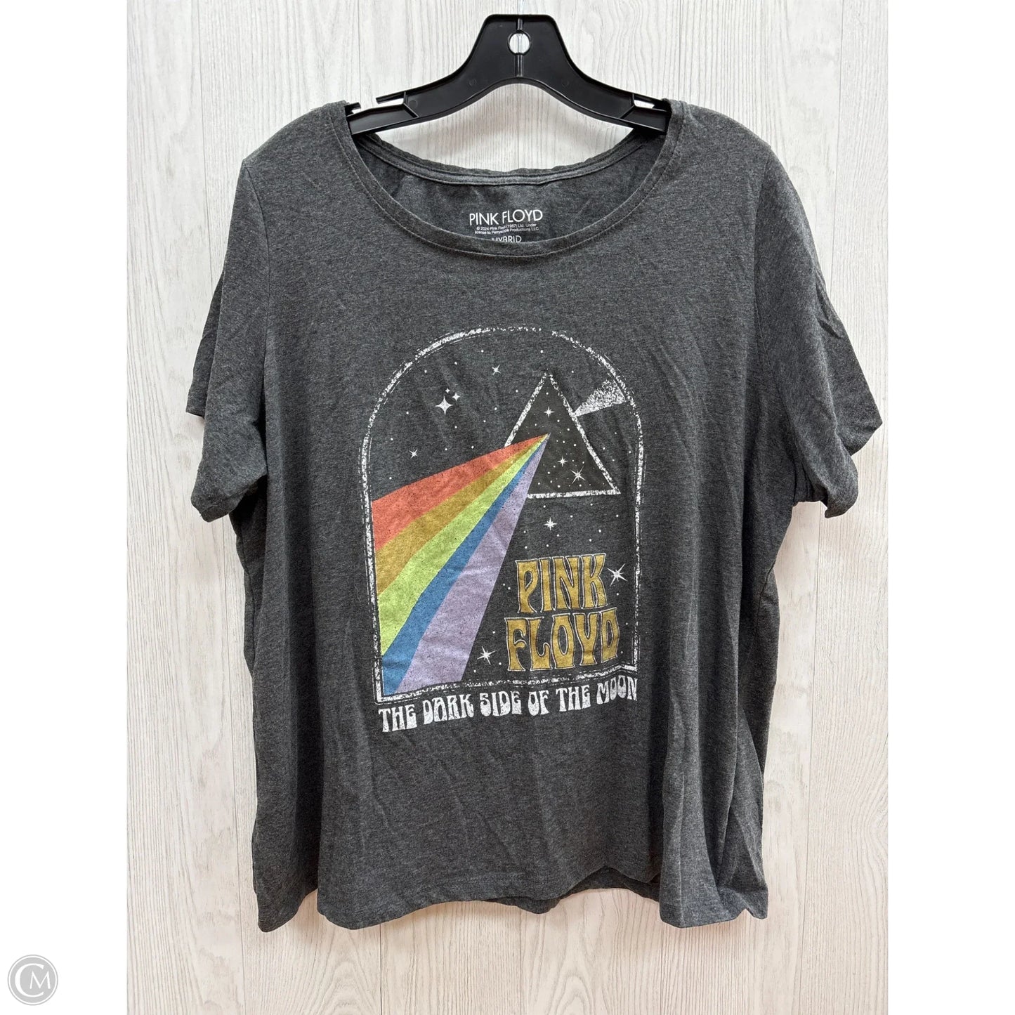 Top Short Sleeve By Clothes Mentor In Grey, Size: 1x