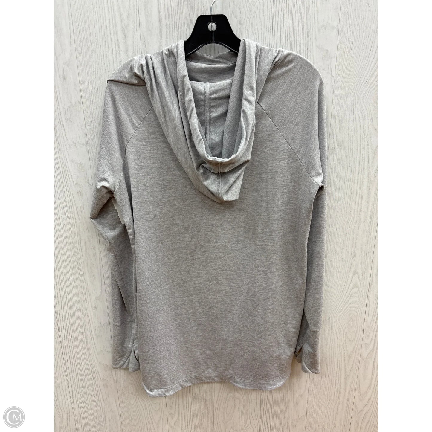 Athletic Top Long Sleeve Hoodie By Athleta In Grey, Size: L