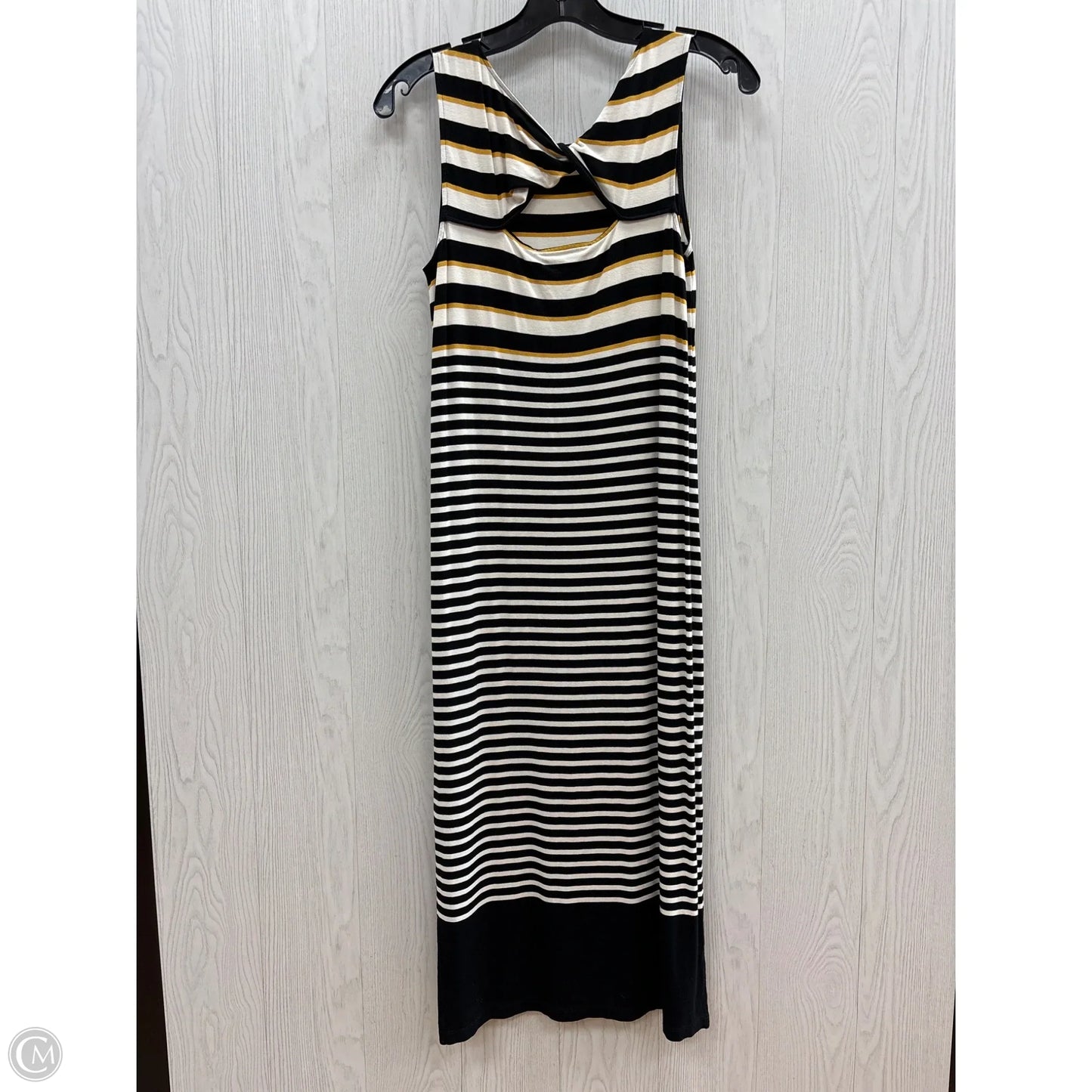 Dress Casual Midi By Loft In Black & White, Size: Xs