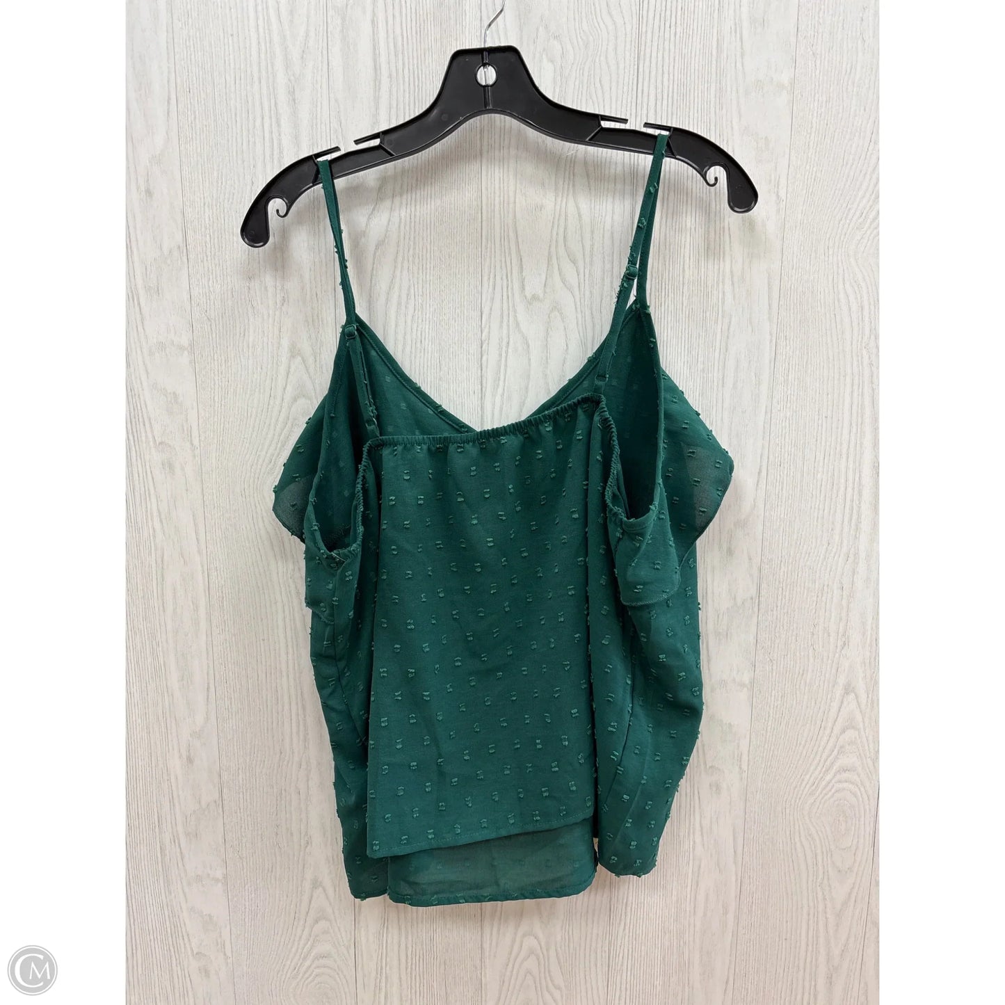 Top Sleeveless By Shein In Green, Size: 1x