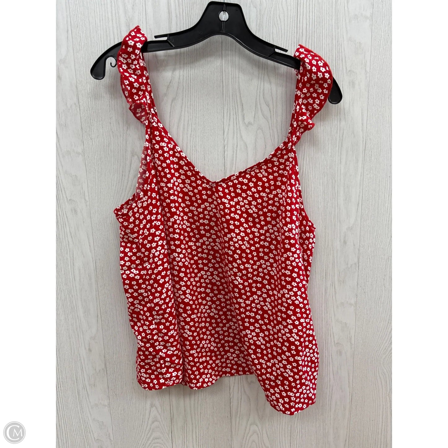Top Sleeveless By Shein In Red, Size: 1x