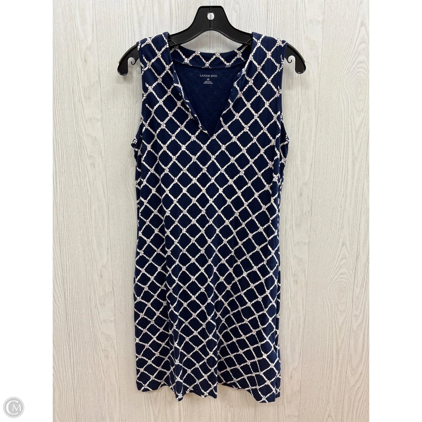 Dress Casual Short By Lands End In Blue & White, Size: Xs