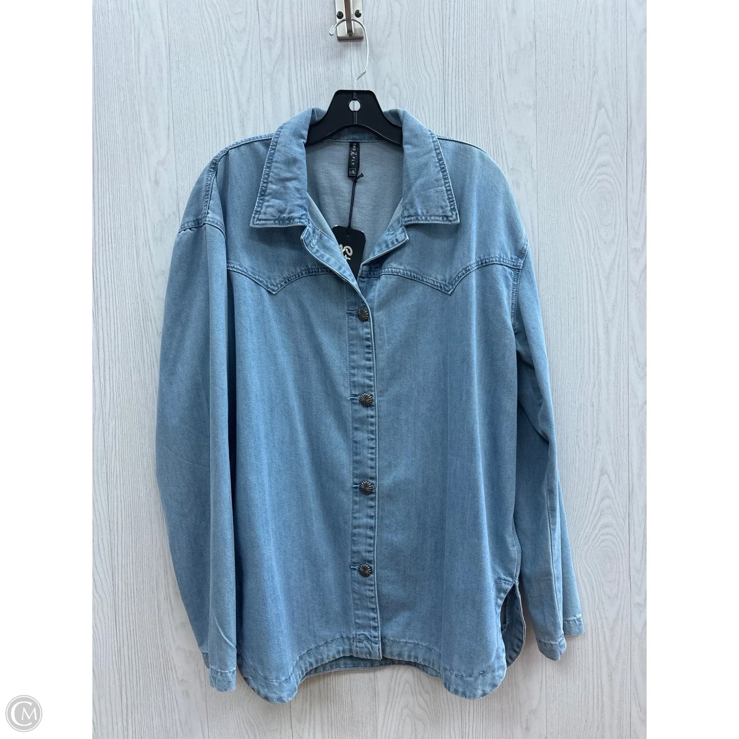 Jacket Denim By Clothes Mentor In Blue Denim, Size: Xl