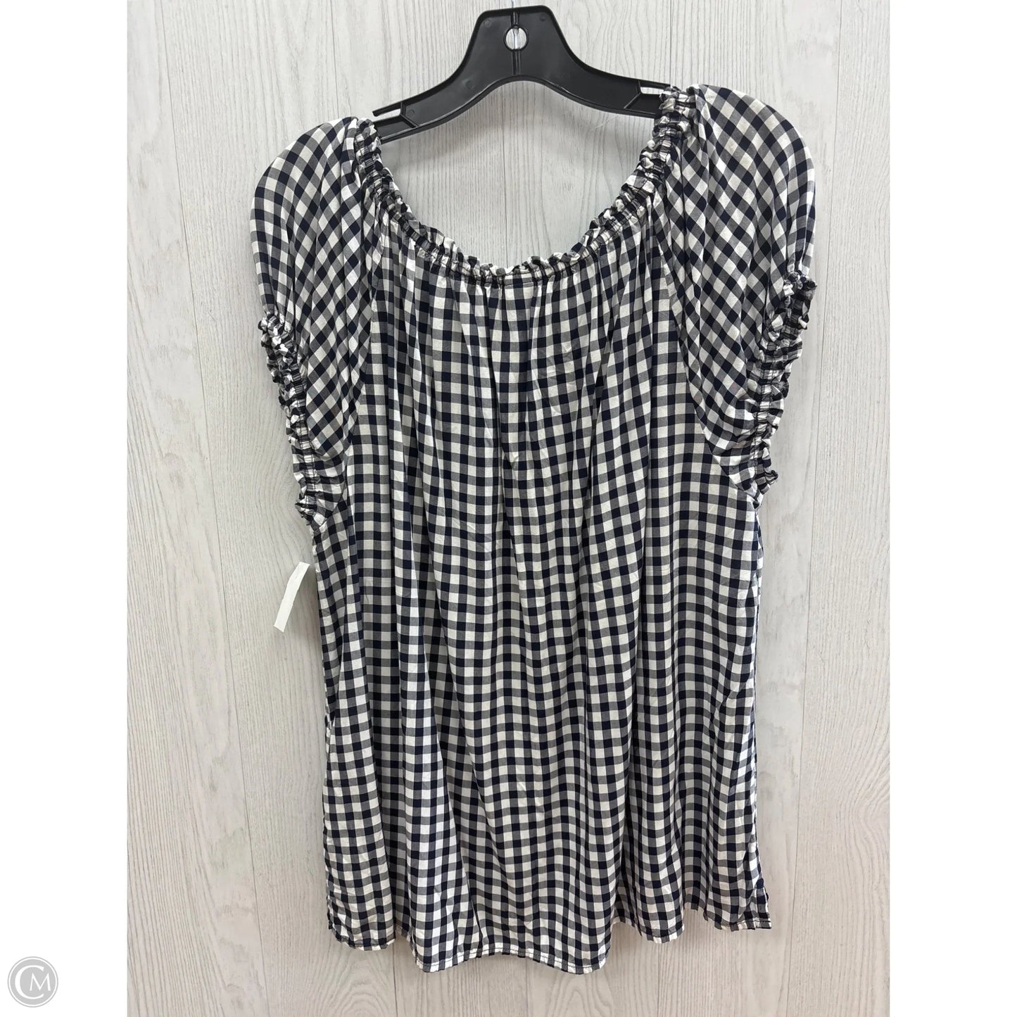 Top Short Sleeve By Old Navy In Blue & White, Size: L