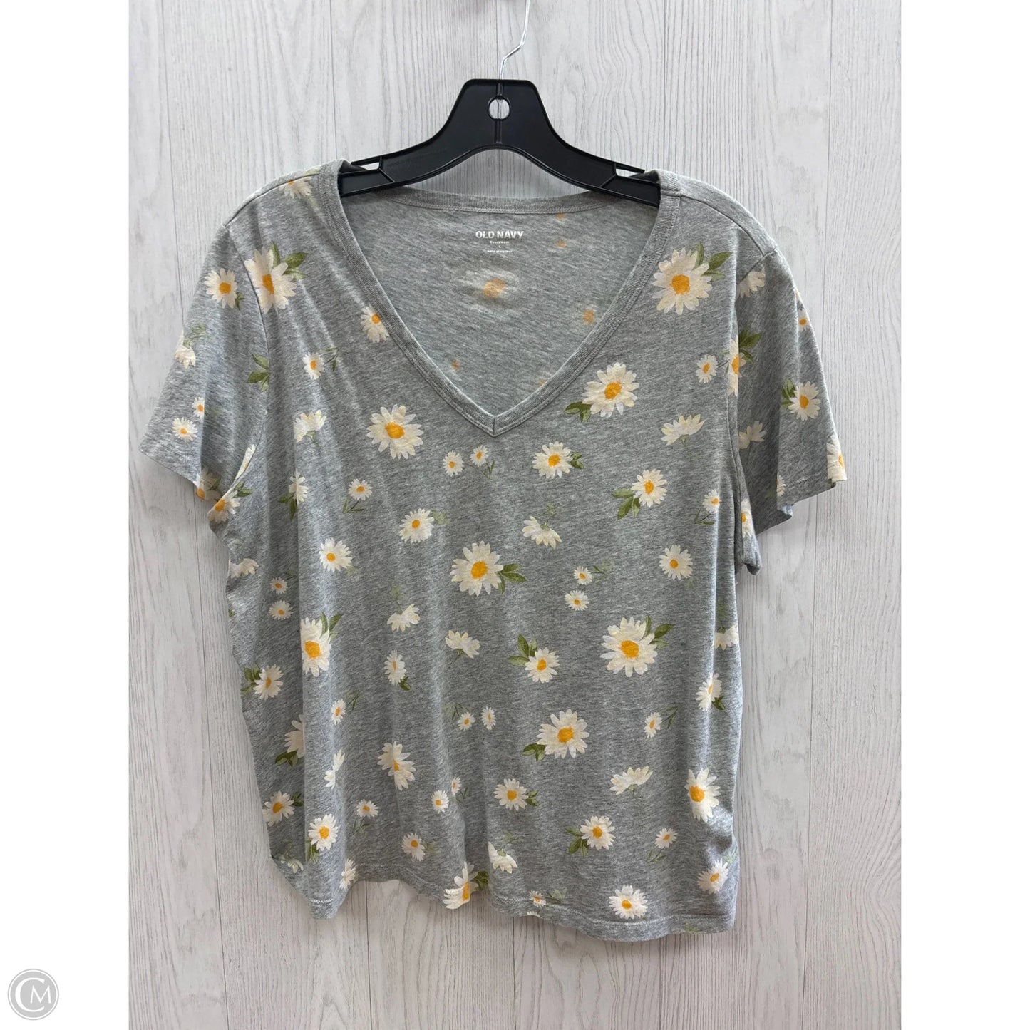 Top Short Sleeve By Old Navy In Grey, Size: L