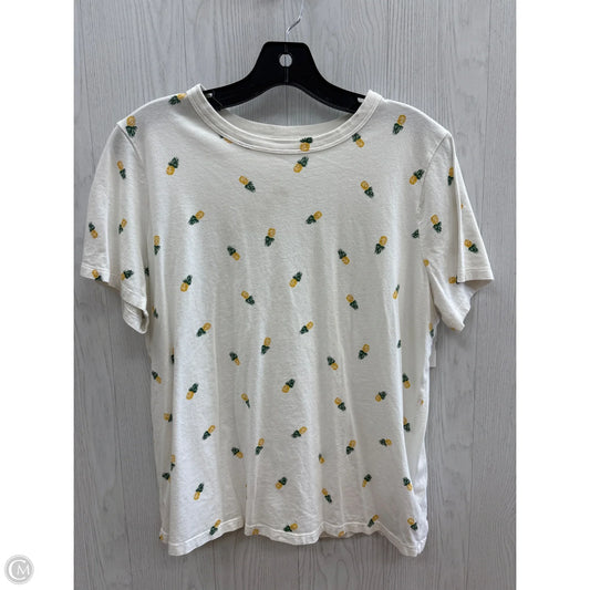 Top Short Sleeve By Old Navy In White, Size: L