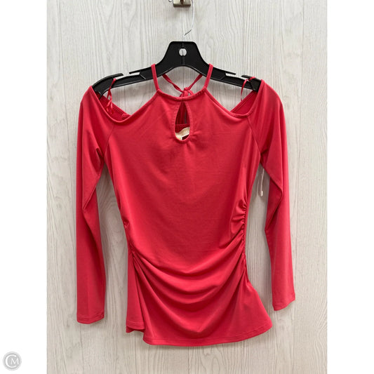 Top Long Sleeve By Michael By Michael Kors In Pink, Size: S