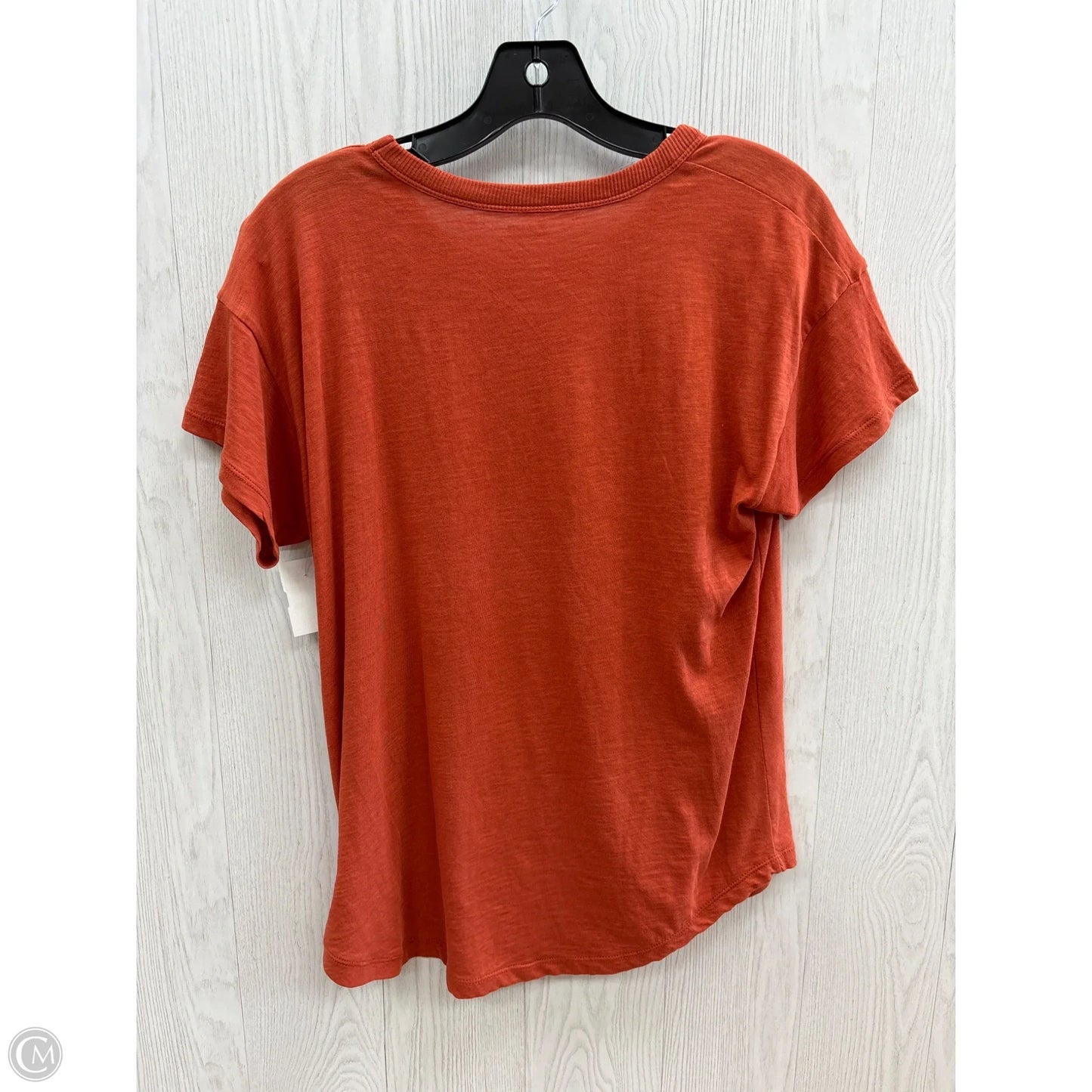Top Short Sleeve By Madewell In Orange, Size: M