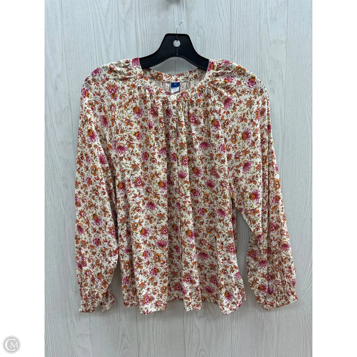 Top Long Sleeve By Old Navy In Floral Print, Size: Xs