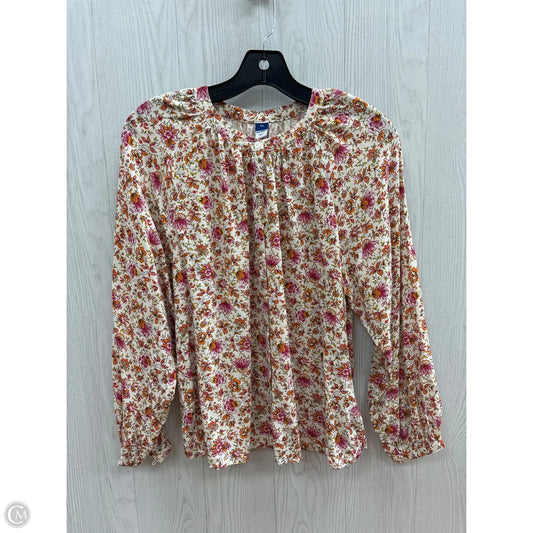 Top Long Sleeve By Old Navy In Floral Print, Size: Xs