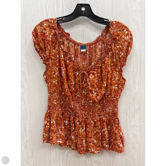 Top Short Sleeve By Old Navy In Orange, Size: S