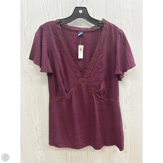 Top Short Sleeve By Old Navy In Purple, Size: L