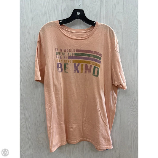 Top Short Sleeve By Clothes Mentor In Pink, Size: Xl