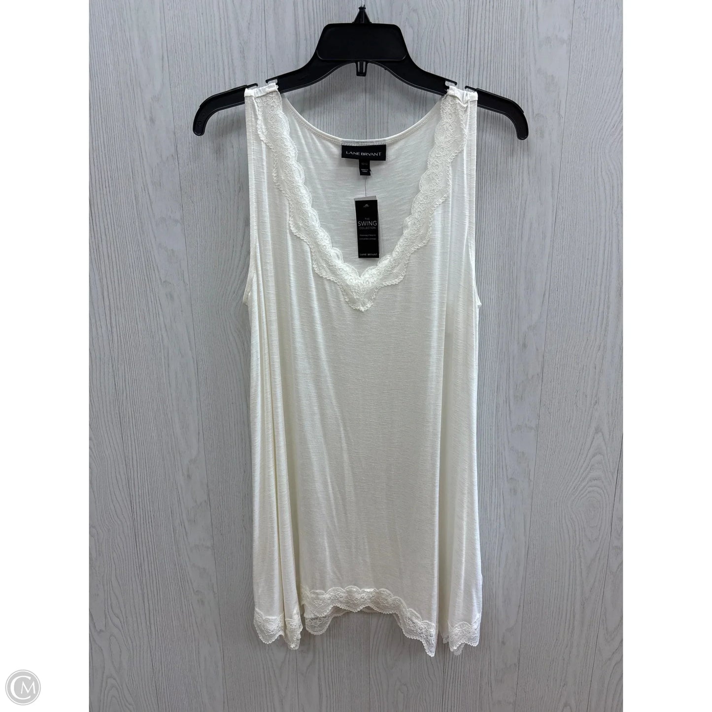 Top Sleeveless By Lane Bryant In Cream, Size: L