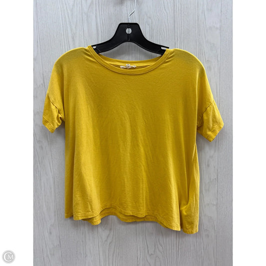 Top Short Sleeve Basic By Copper Key In Yellow, Size: L