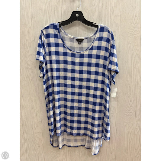 Top Short Sleeve By Hannah In Blue, Size: 1x