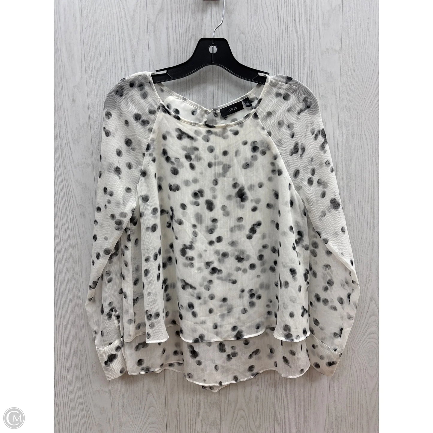 Top Long Sleeve By Apt 9 In White, Size: S