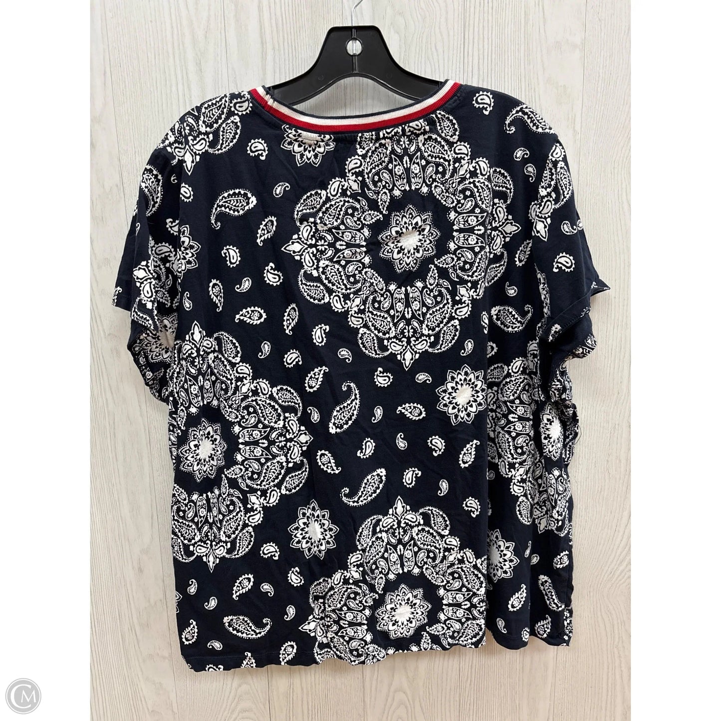 Top Short Sleeve By Tommy Hilfiger In Navy, Size: 2x