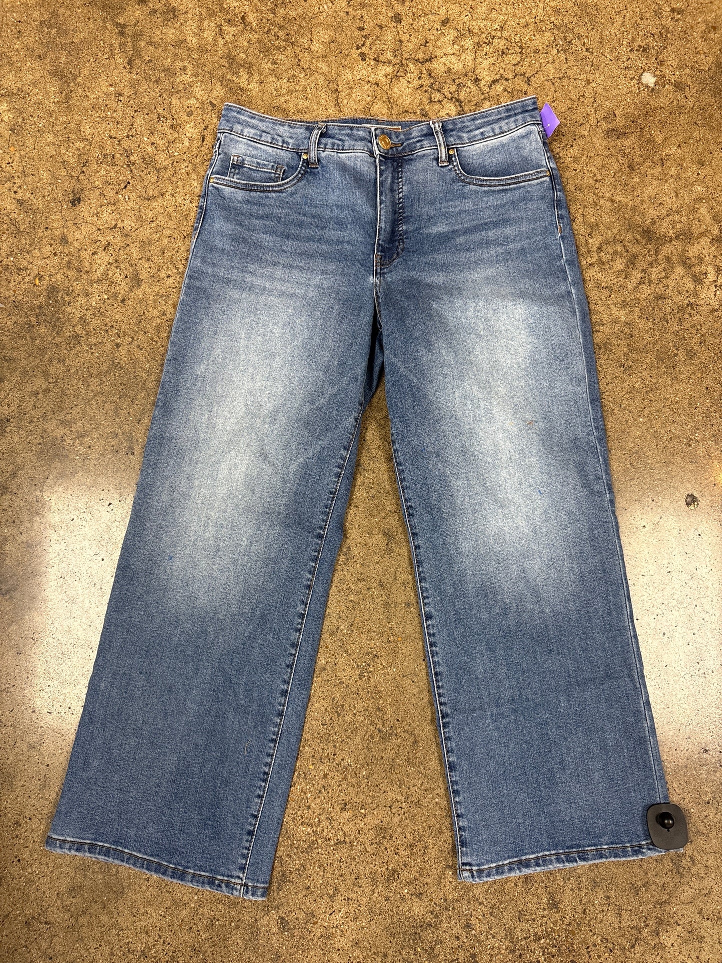 Jeans Wide Leg By Kut In Blue Denim, Size:10