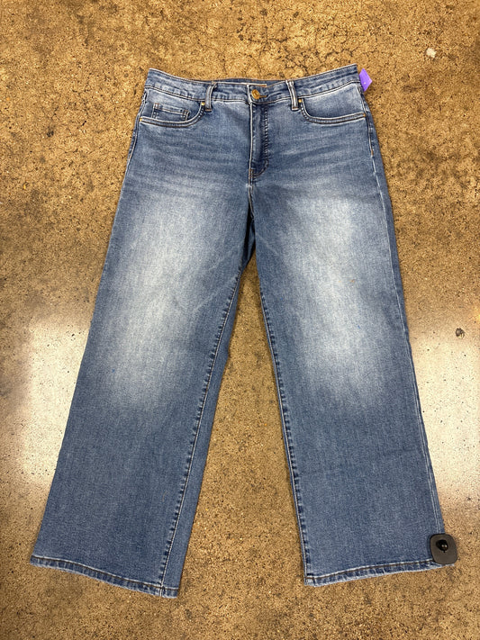 Jeans Wide Leg By Kut In Blue Denim, Size:10