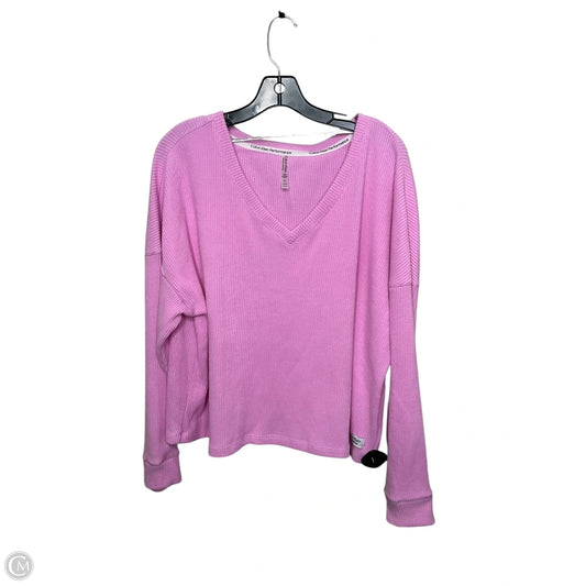 Athletic Sweatshirt Crewneck By Calvin Klein In Pink, Size: 2x