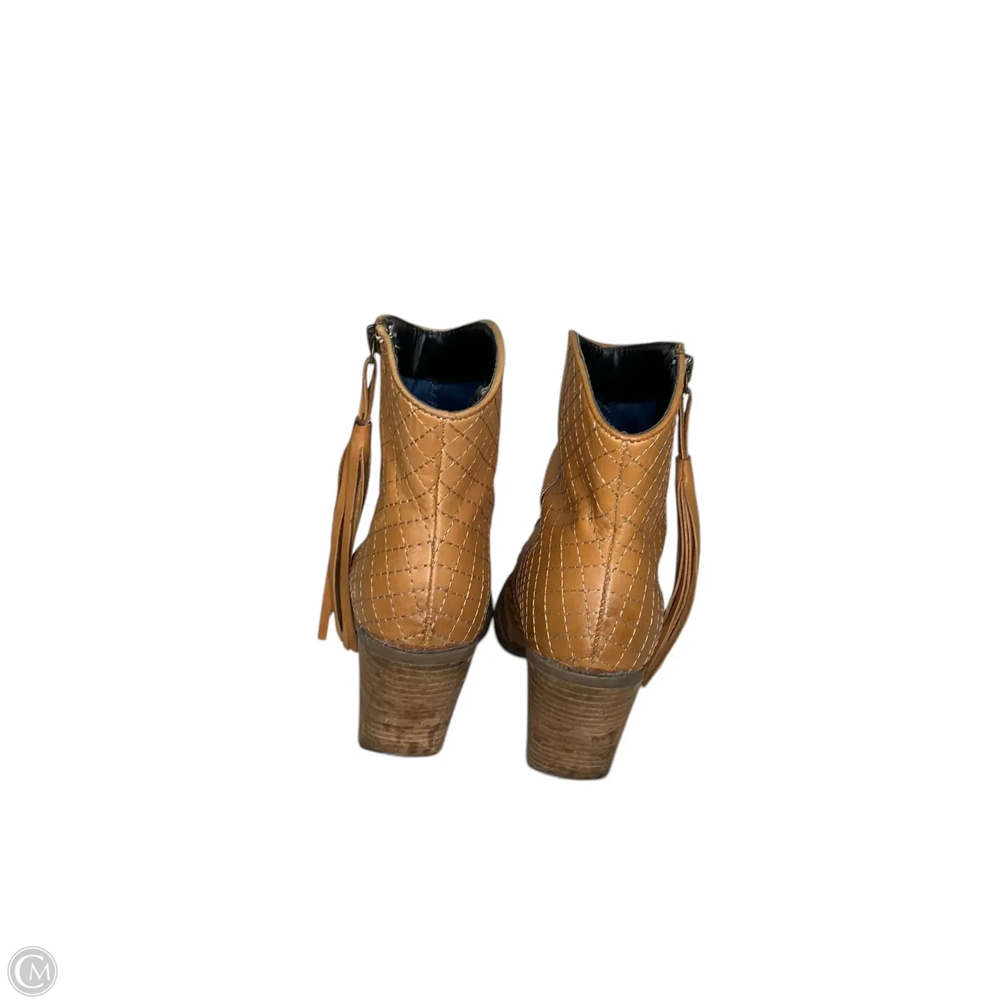 Boots Ankle Heels By Dingo In Brown, Size: 6.5