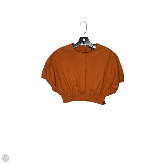 Top Short Sleeve By Pretty Little Thing In Orange, Size: S