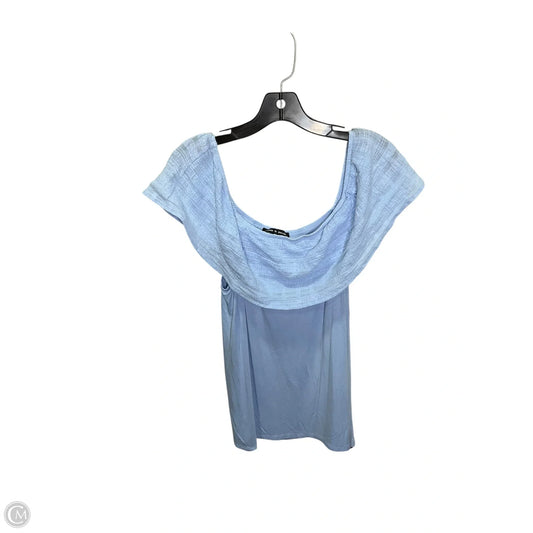 Top Short Sleeve By Cable And Gauge In Blue, Size: Xl