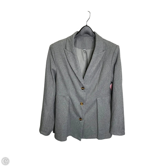 Blazer By Clothes Mentor In Grey, Size: L