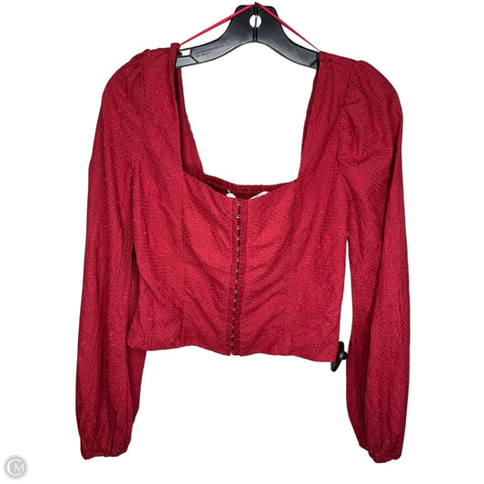 Top Long Sleeve By Altard State In Red, Size: M