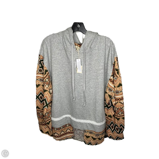 Sweatshirt Hoodie By Clothes Mentor In Grey, Size: L
