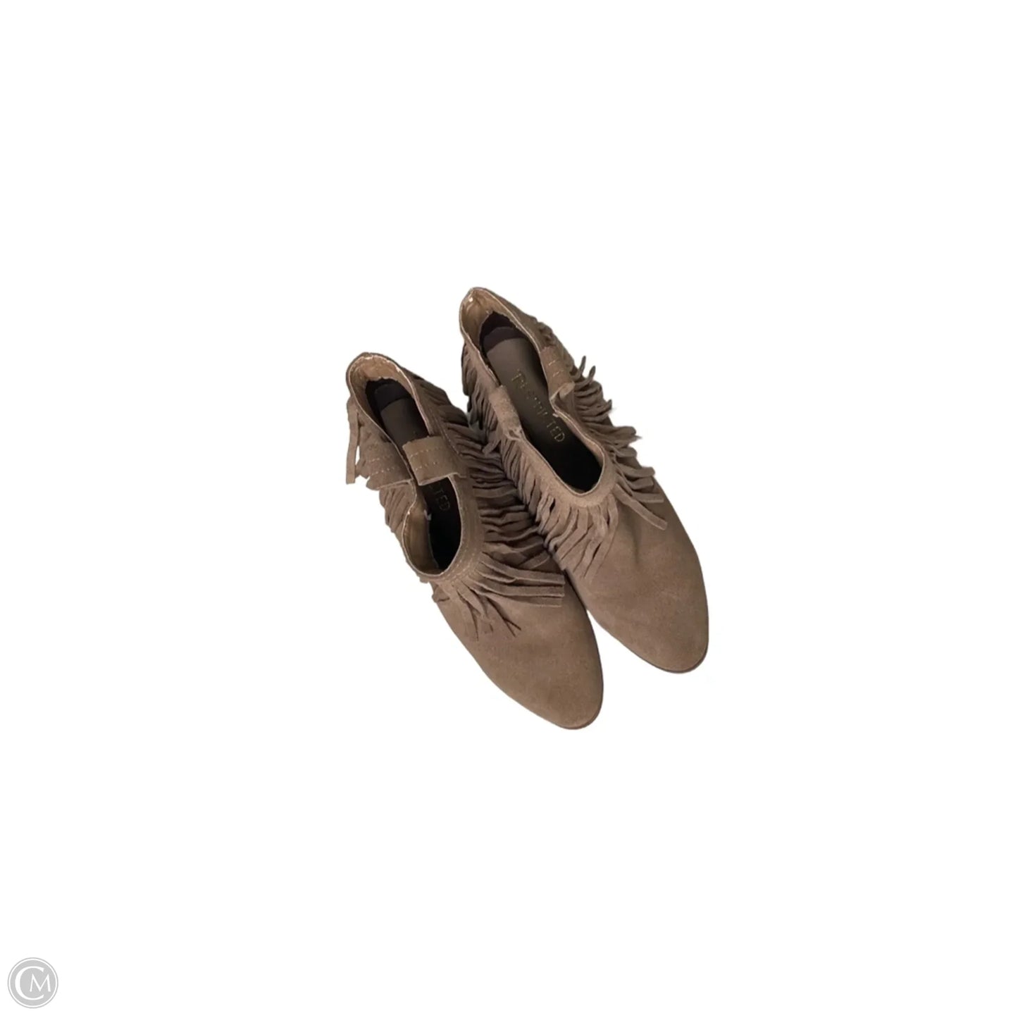 Boots Ankle Heels By Restricted In Brown, Size: 7.5