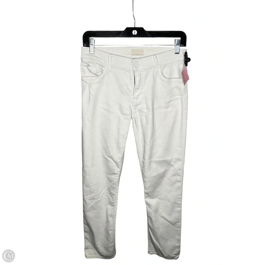 Jeans Skinny By Mother In White Denim, Size: 6