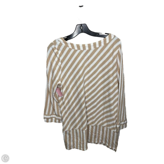 Top 3/4 Sleeve By Soft Surroundings In Tan, Size: M