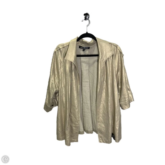 Blazer By Clothes Mentor In Gold, Size: 1x