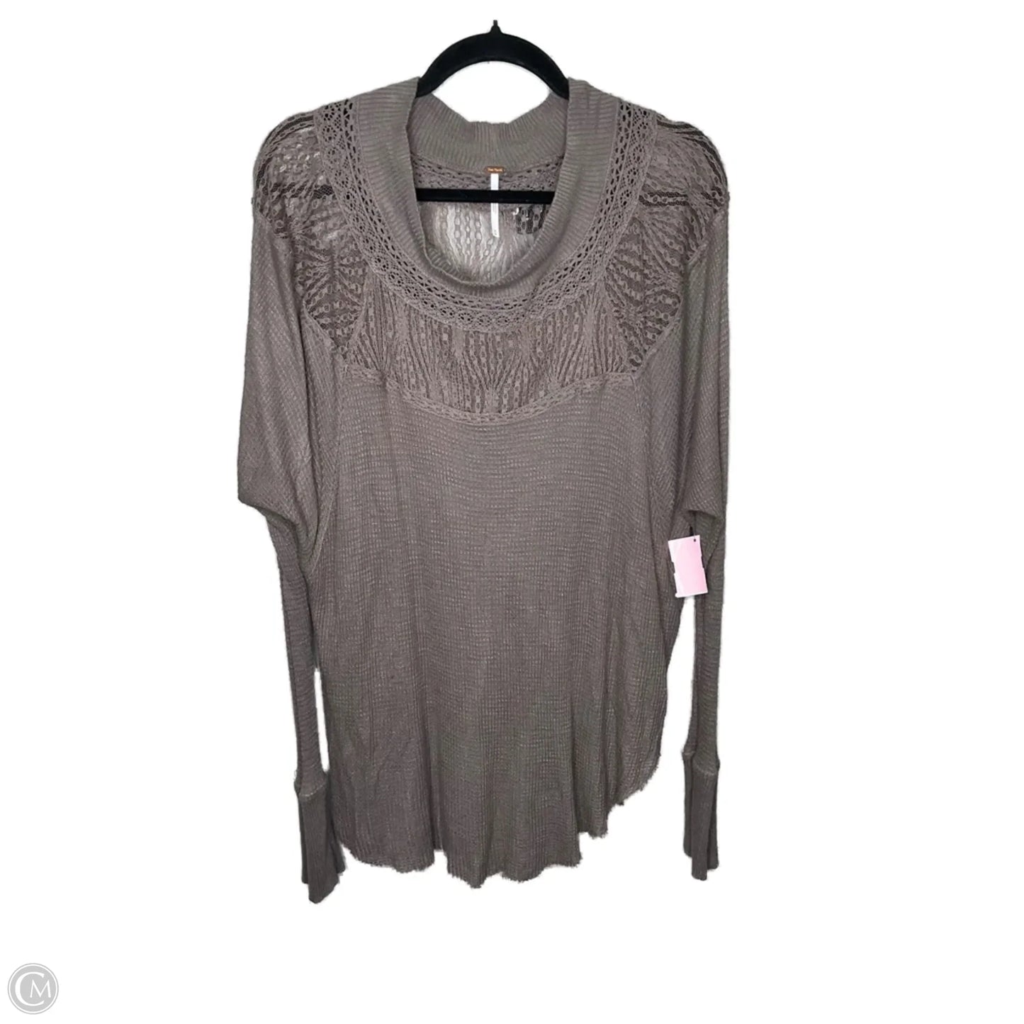 Top Long Sleeve By Free People In Brown, Size: M