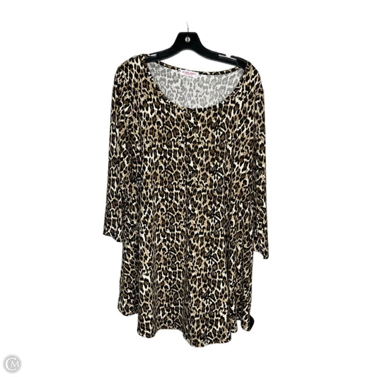 Top Long Sleeve By Clothes Mentor In Animal Print, Size: 2x