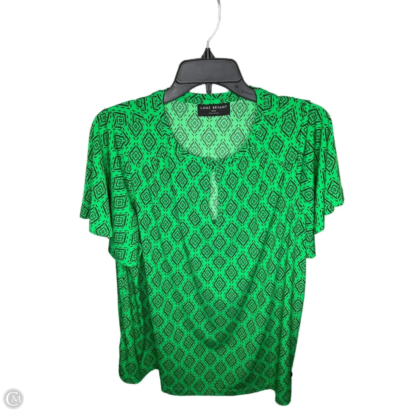 Top Short Sleeve By Lane Bryant In Green, Size: 2x