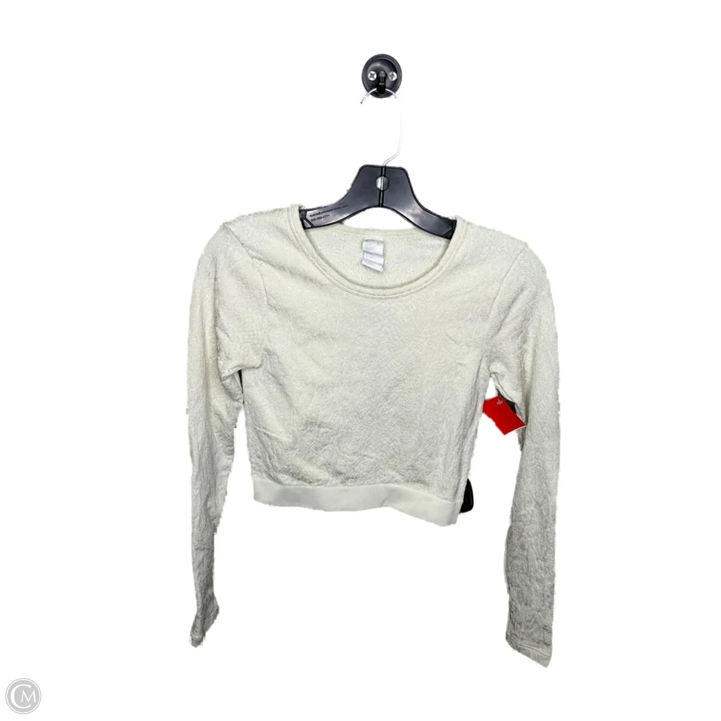 Athletic Top Long Sleeve Crewneck By Fabletics In Cream, Size: S