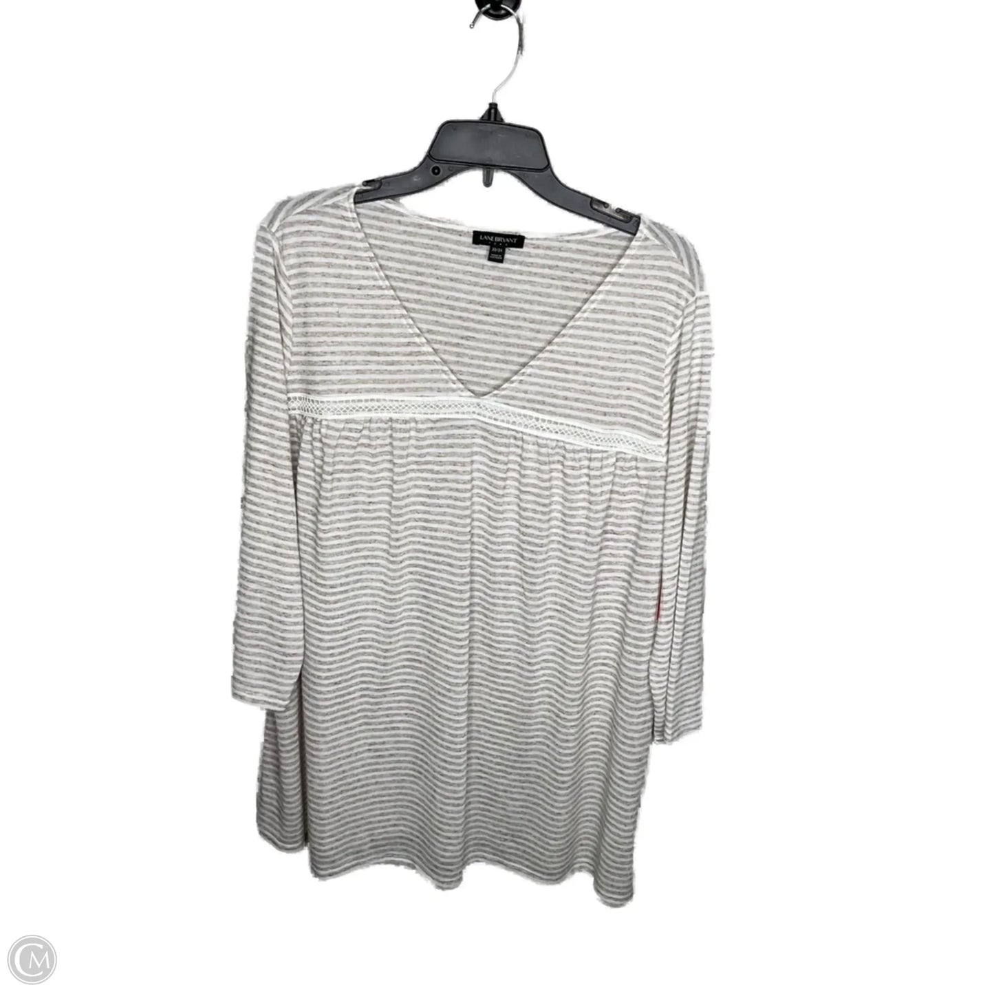 Top Long Sleeve By Lane Bryant In Striped Pattern, Size: 3x