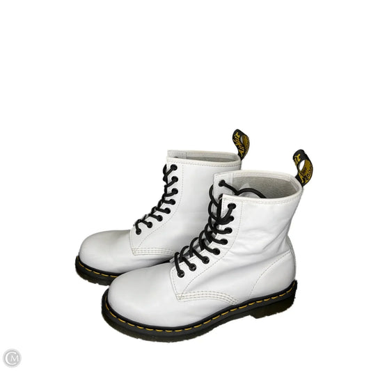 Boots Combat By Dr Martens In White, Size: 8