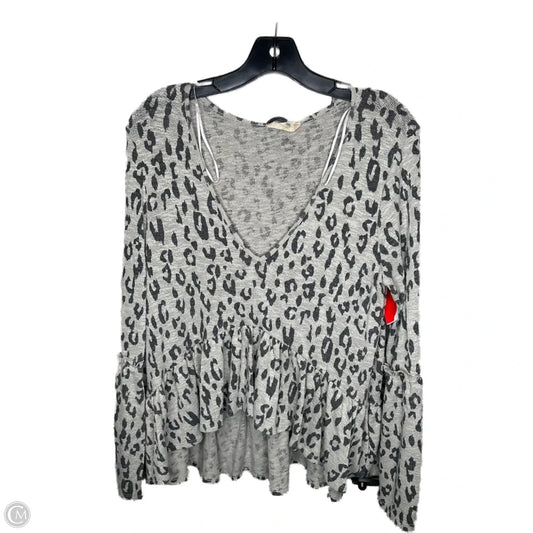 Top Long Sleeve By Altard State In Grey, Size: M
